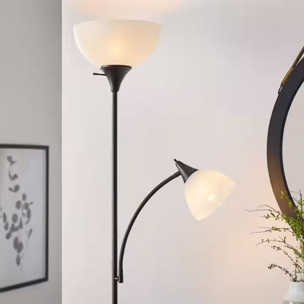 2-Light Torchiere Floor Lamp - Image 3