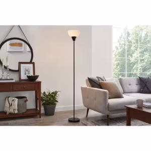 Torchiere Floor Lamp with Plastic Shade