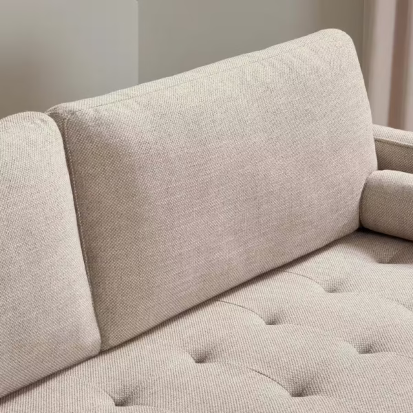 Mid-Century Modern Sofa with Throw Pillows - Image 3